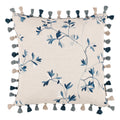 Aurea 40cm Velvet Botanical Cushion Cornflower Villa Nova