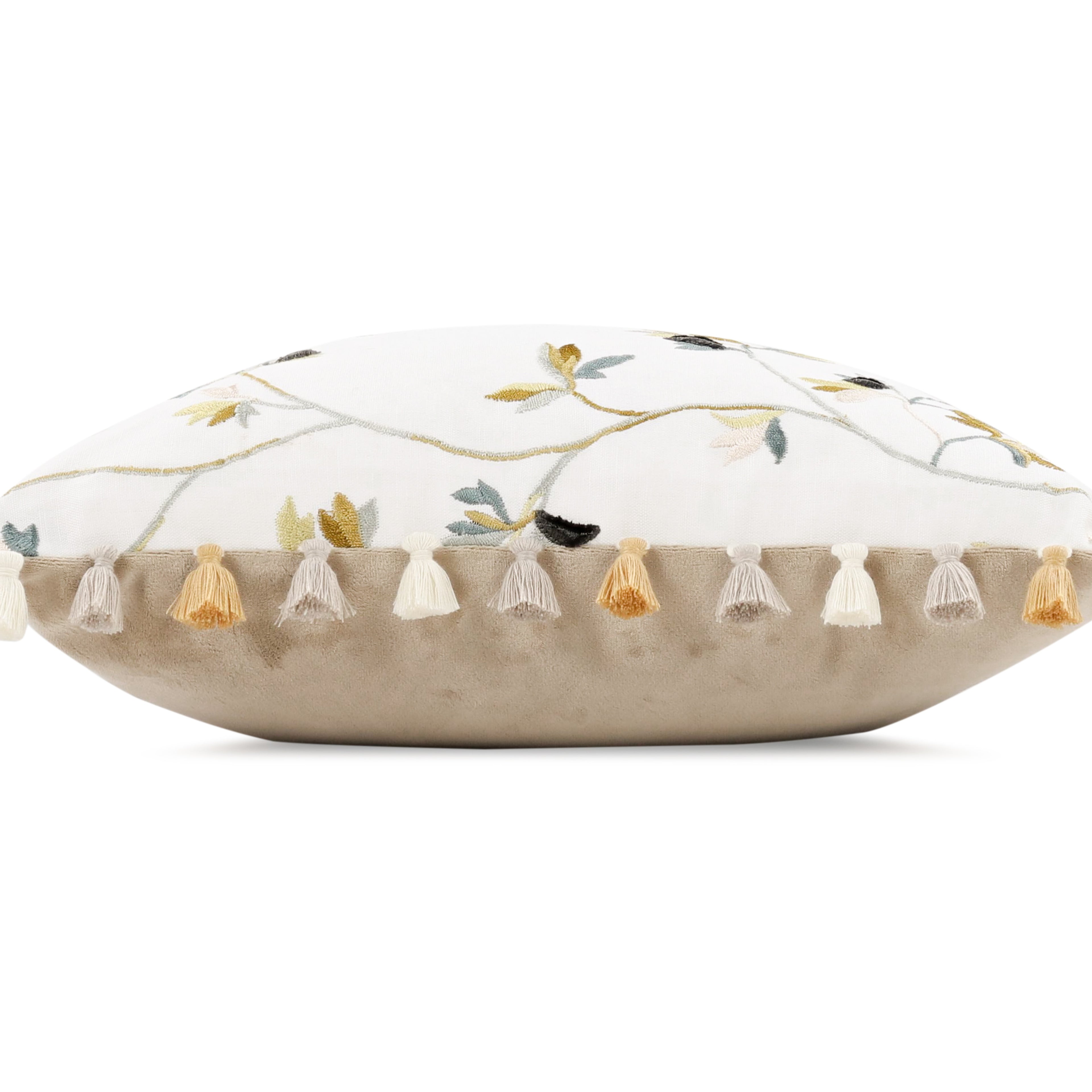 Aurea 40cm Velvet Botanical Cushion Meadow Villa Nova