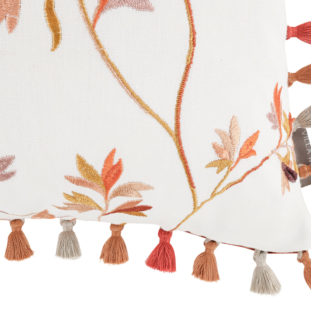Aurea 40cm Velvet Botanical Cushion Saffron Villa Nova