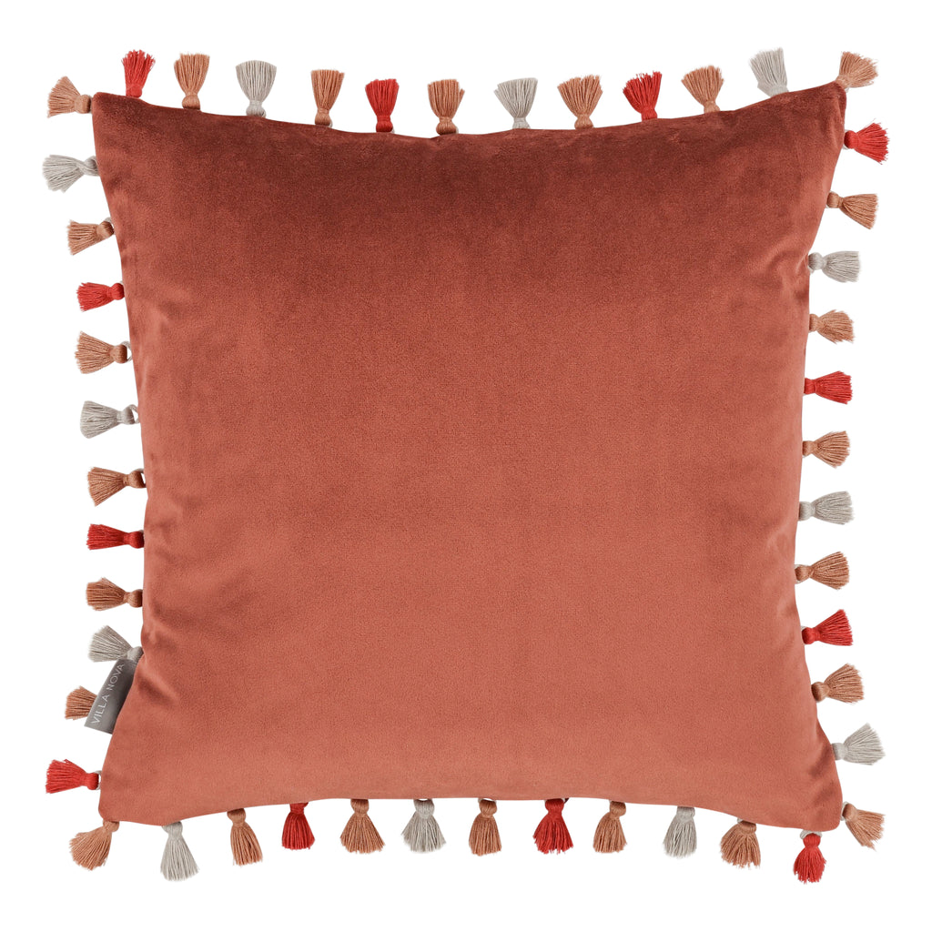 Aurea 40cm Velvet Botanical Cushion Saffron Villa Nova