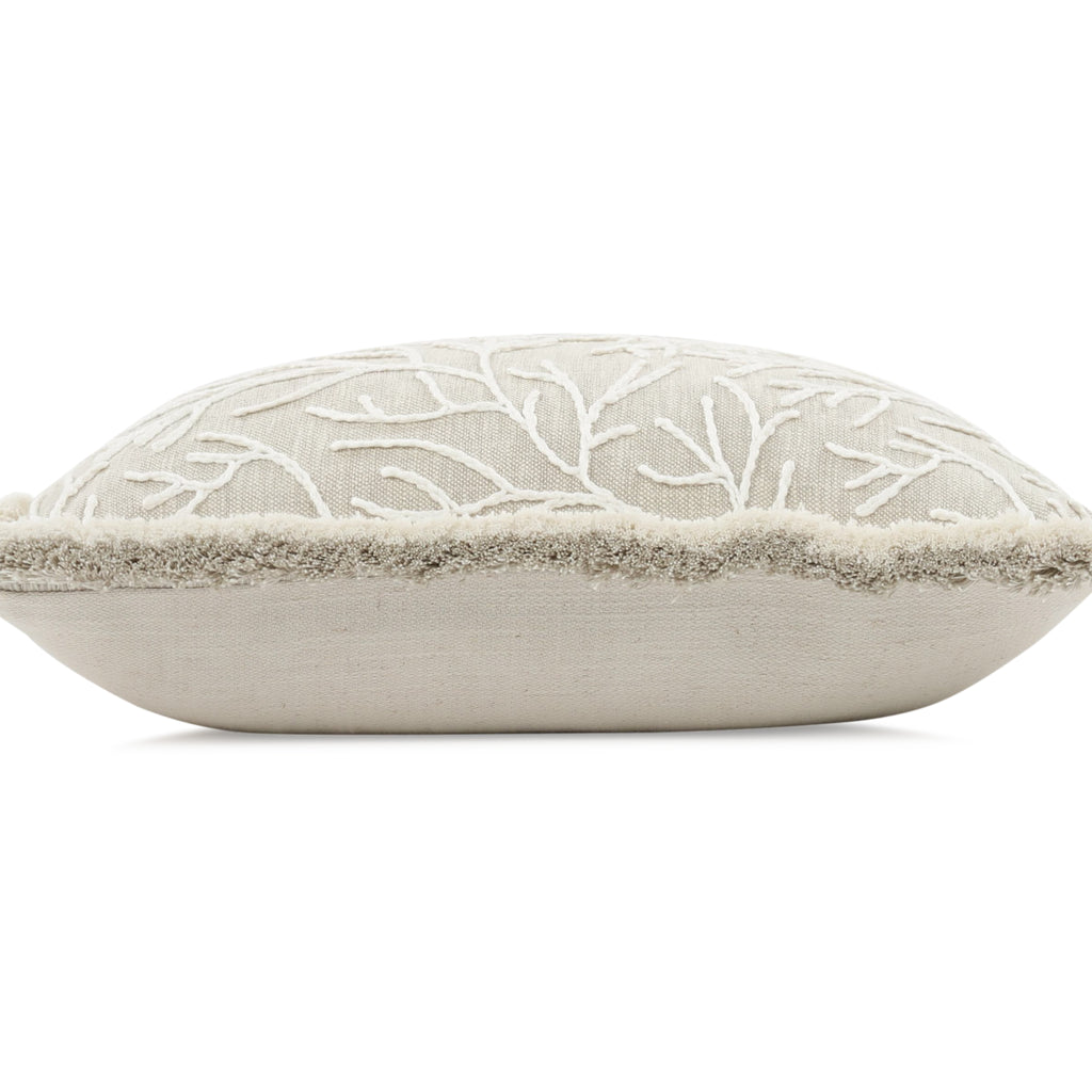 Cerelia 40cm Embroidered Botanical Cushion Birch Villa Nova