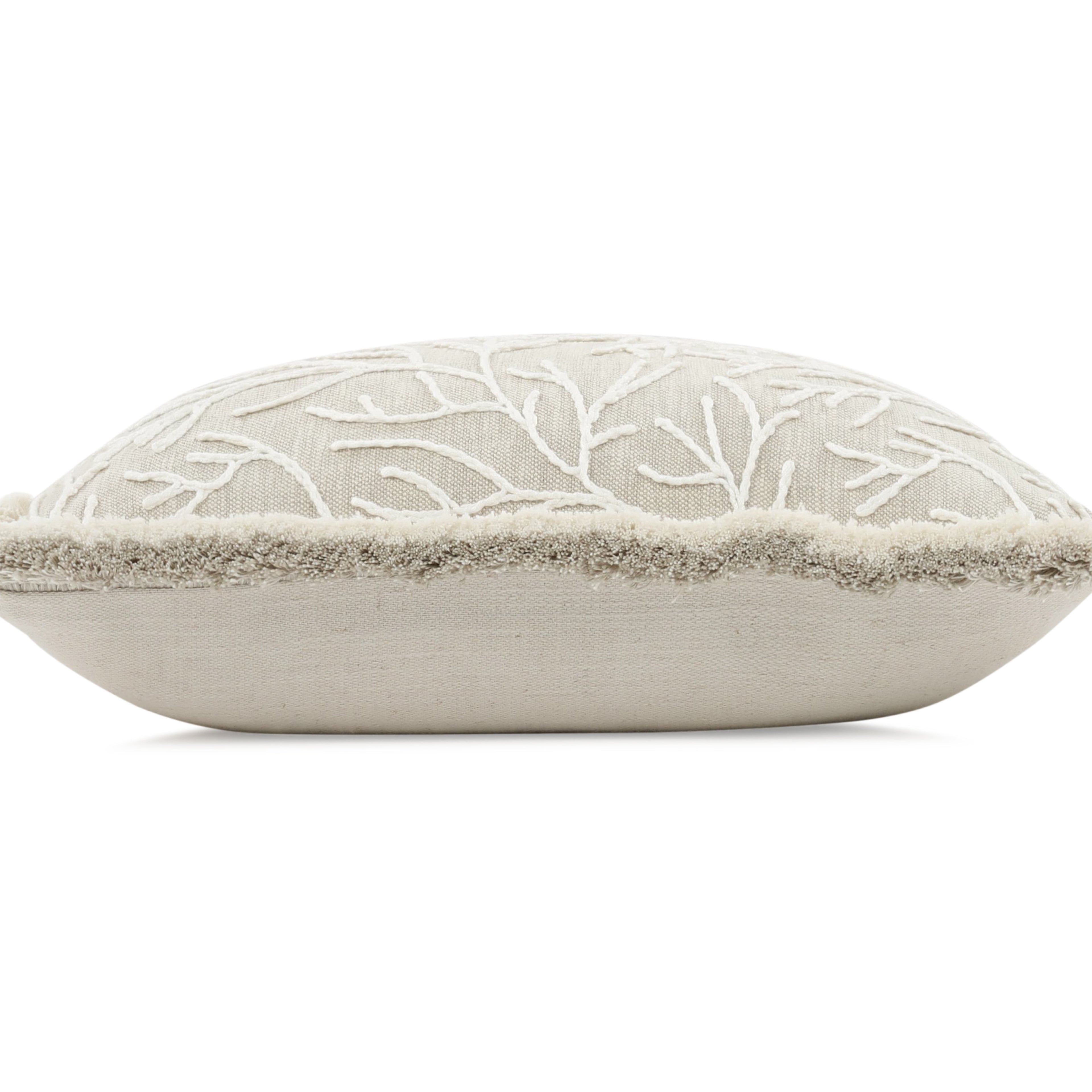 Cerelia 40cm Embroidered Botanical Cushion Birch Villa Nova