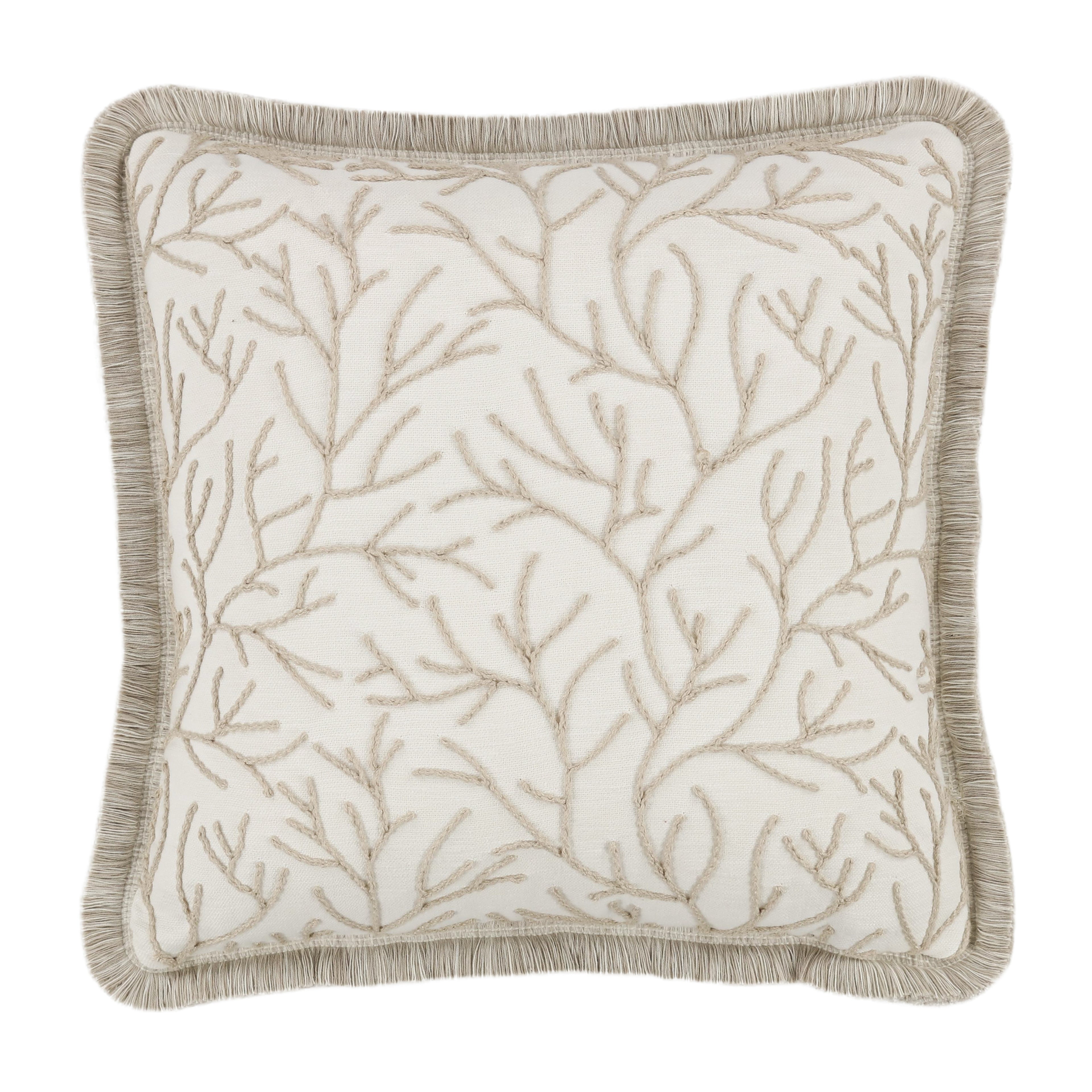 Cerelia 40cm Embroidered Botanical Cushion Calico Villa Nova