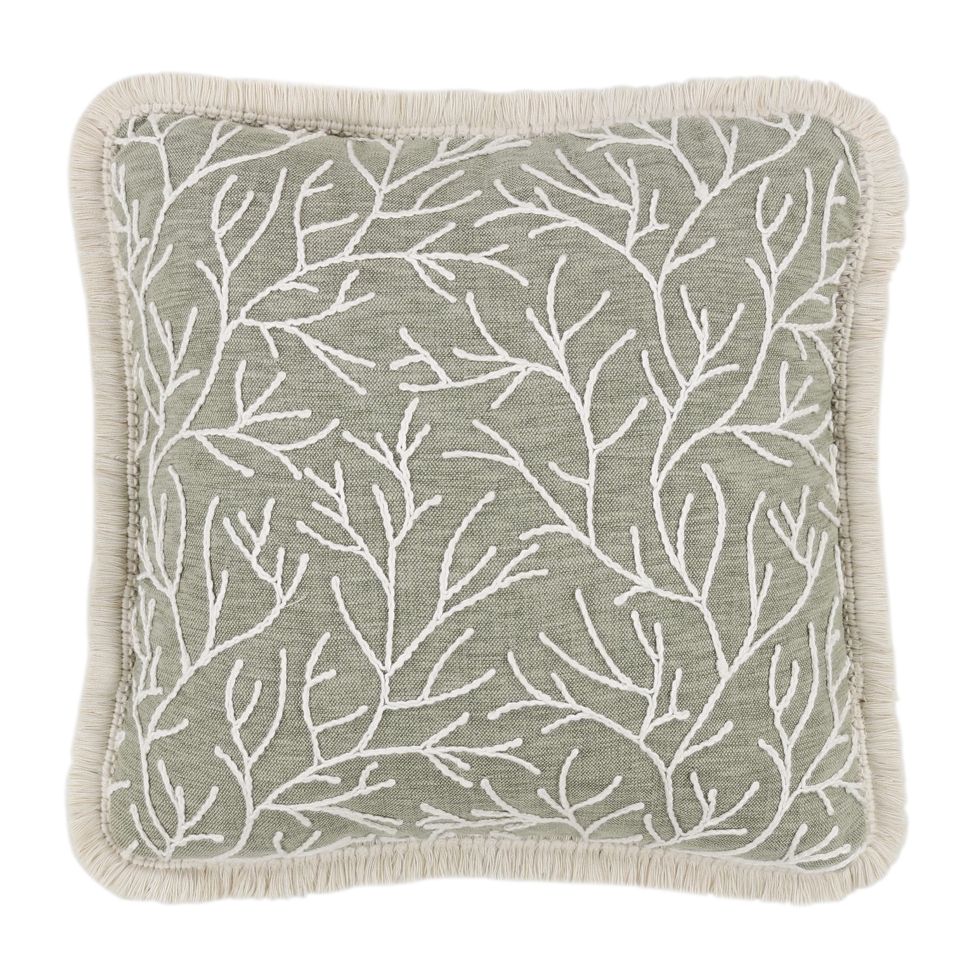 Cerelia 40cm Embroidered Botanical Cushion Meadow Villa Nova