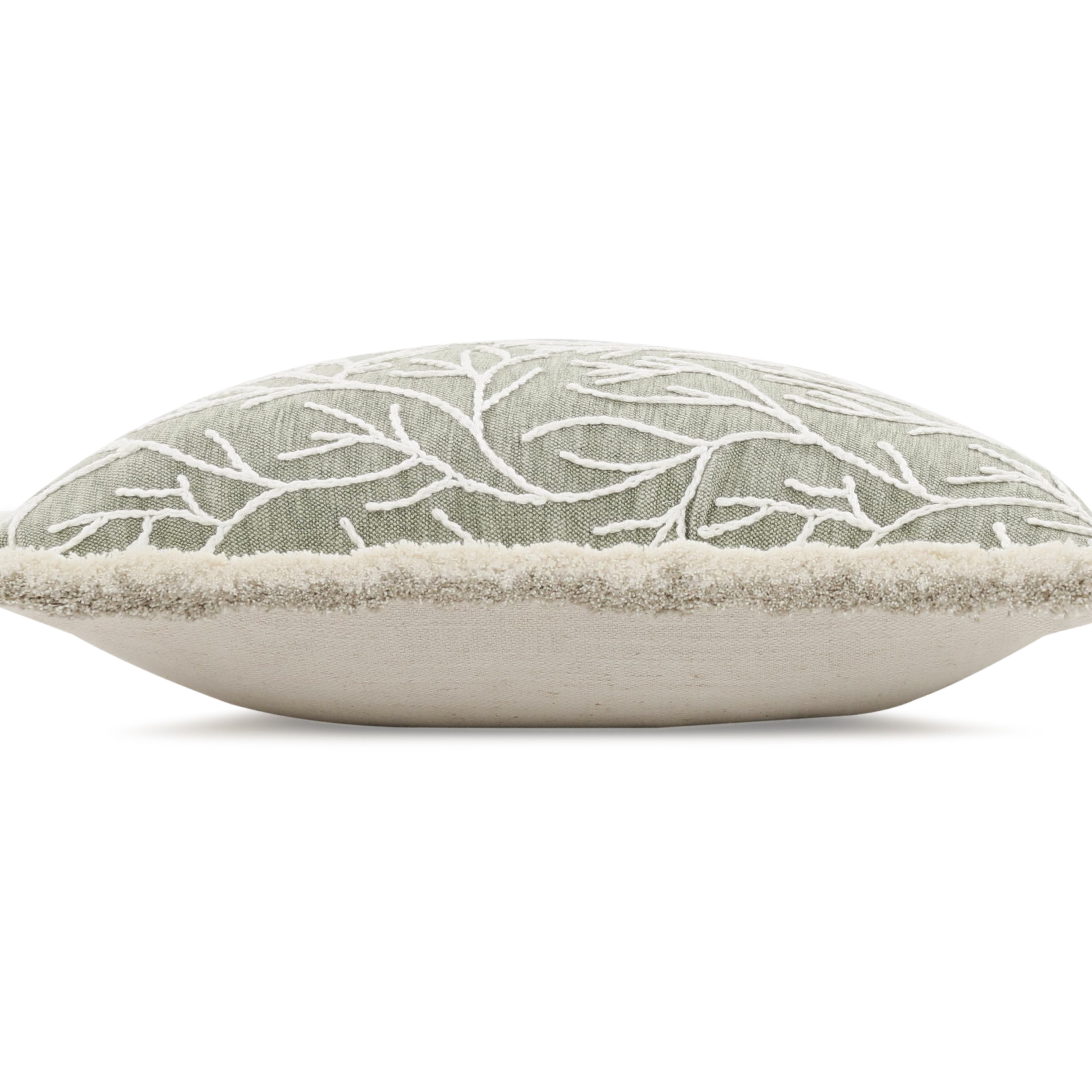 Cerelia 40cm Embroidered Botanical Cushion Meadow Villa Nova