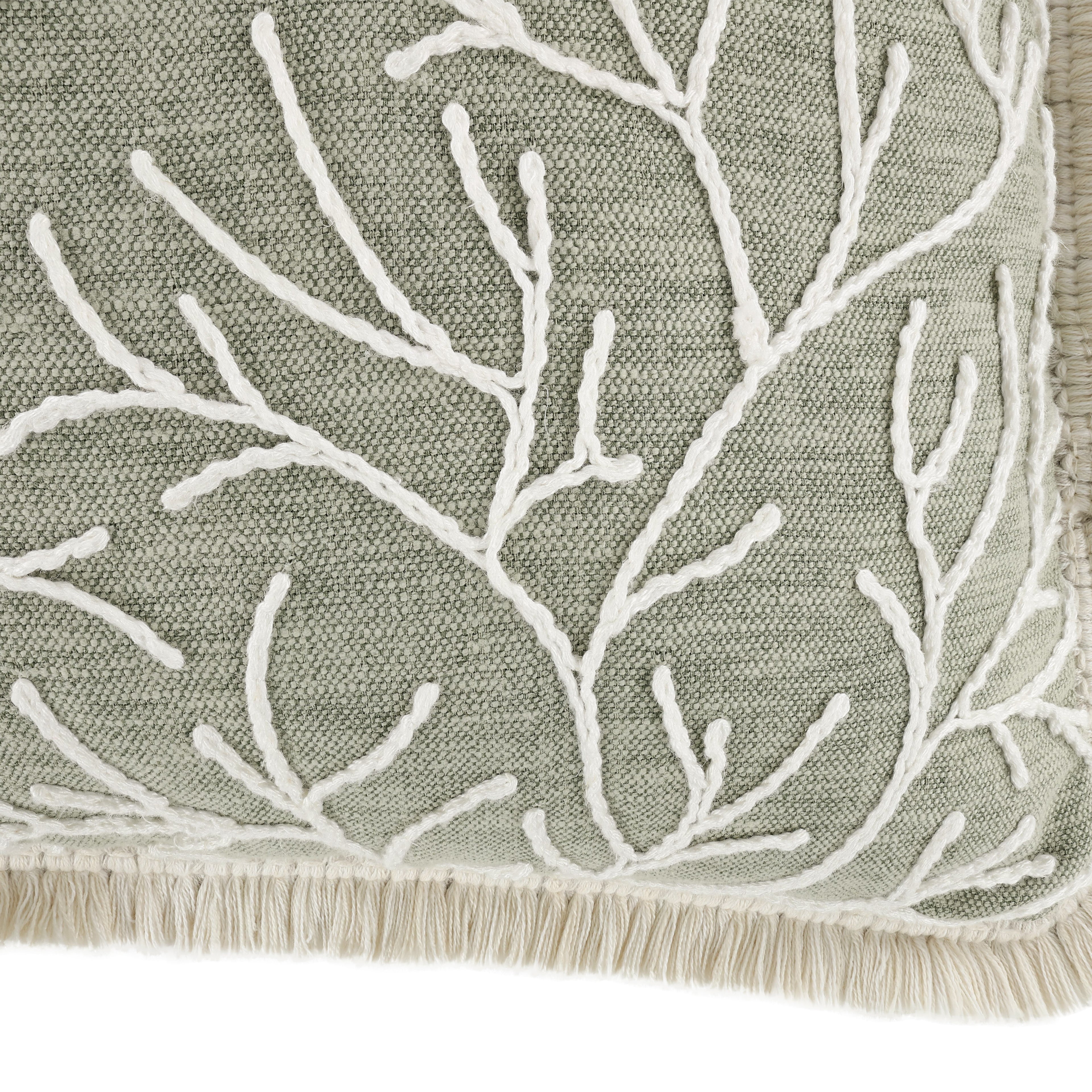 Cerelia 40cm Embroidered Botanical Cushion Meadow Villa Nova