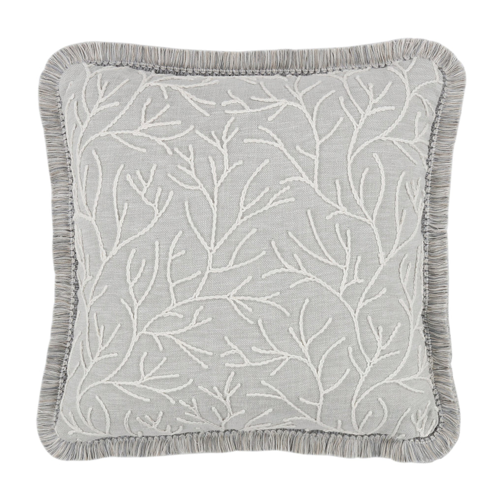 Cerelia 40cm Embroidered Botanical Cushion Cirrus Villa Nova