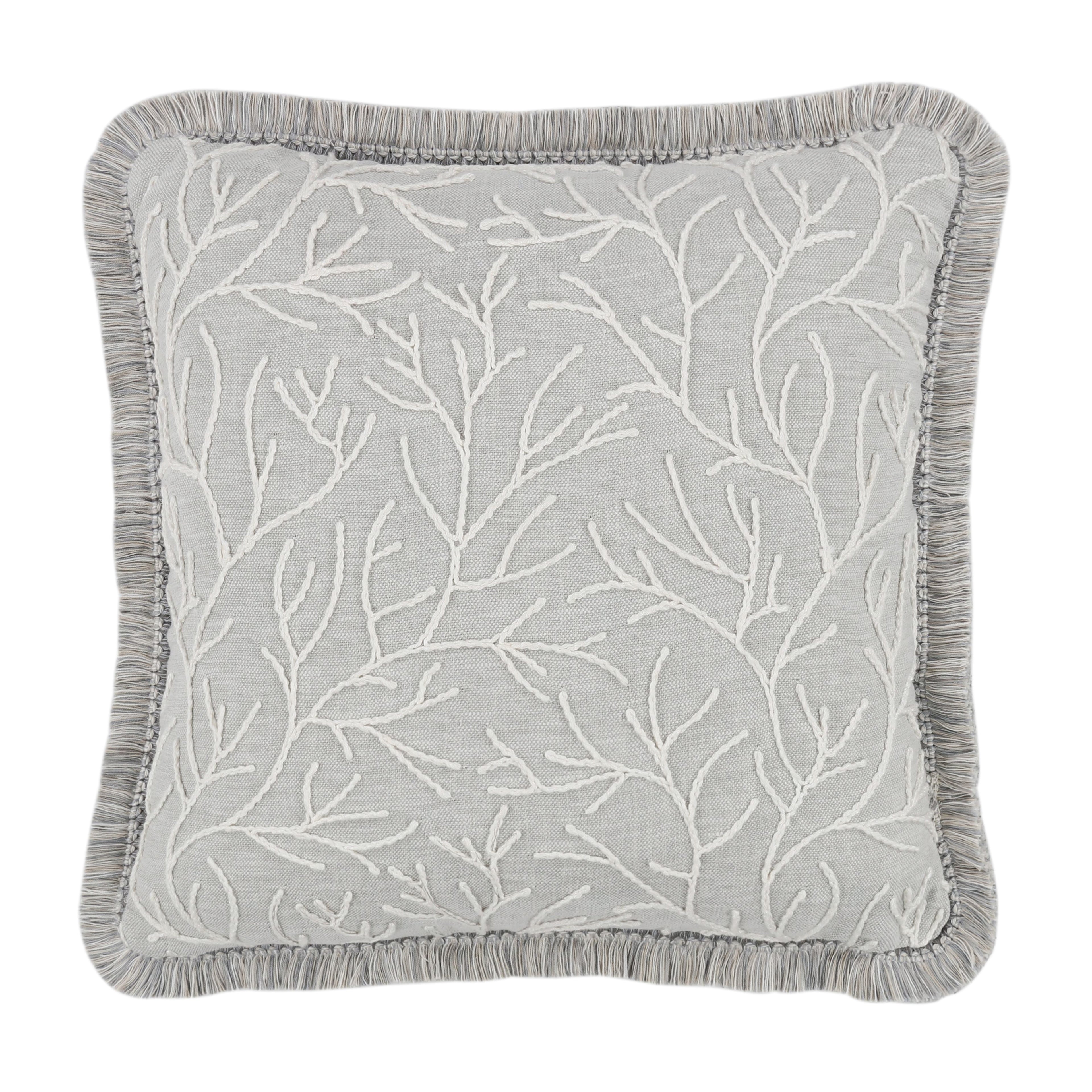 Cerelia 40cm Embroidered Botanical Cushion Cirrus Villa Nova