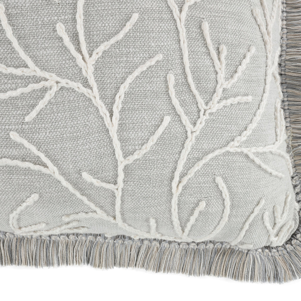 Cerelia 40cm Embroidered Botanical Cushion Cirrus Villa Nova