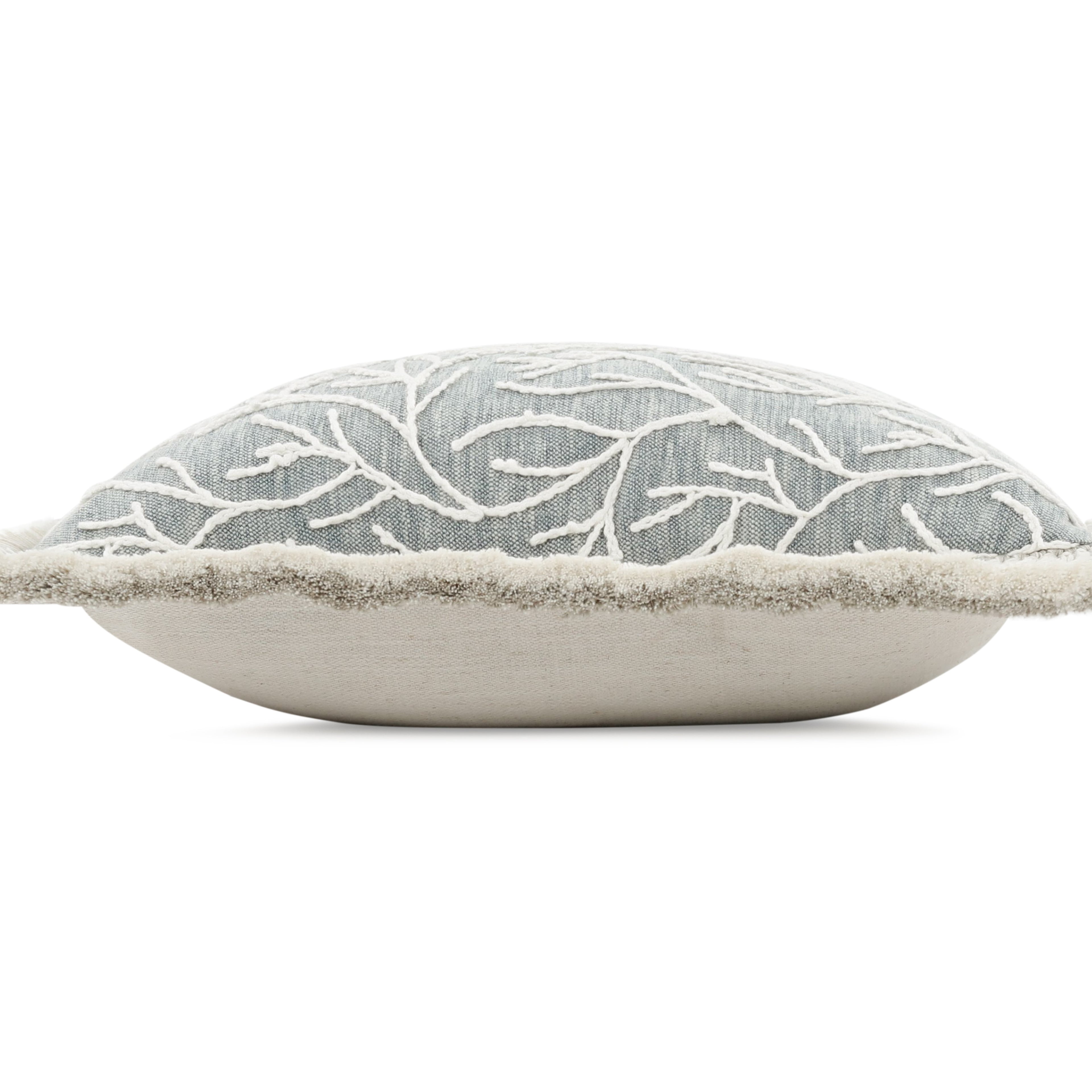 Cerelia 40cm Embroidered Botanical Cushion Baltic Villa Nova