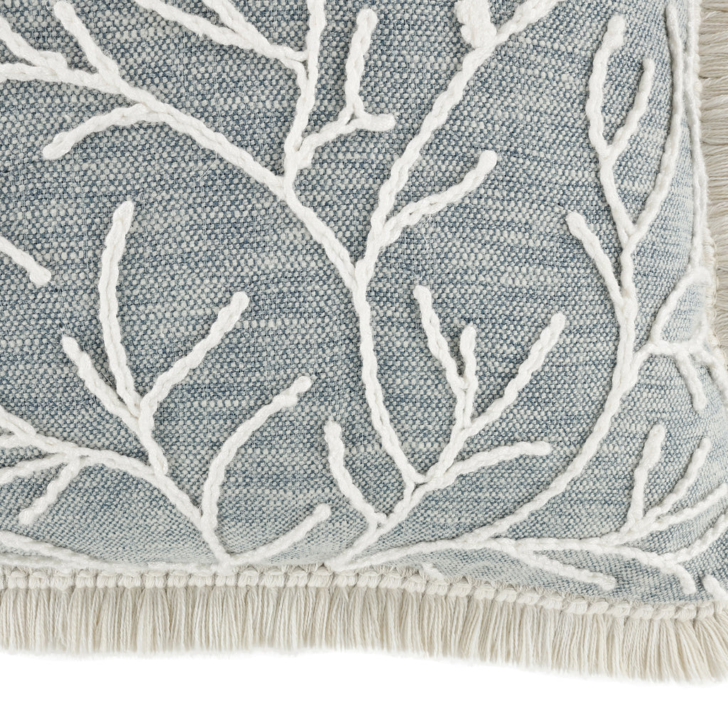 Cerelia 40cm Embroidered Botanical Cushion Baltic Villa Nova