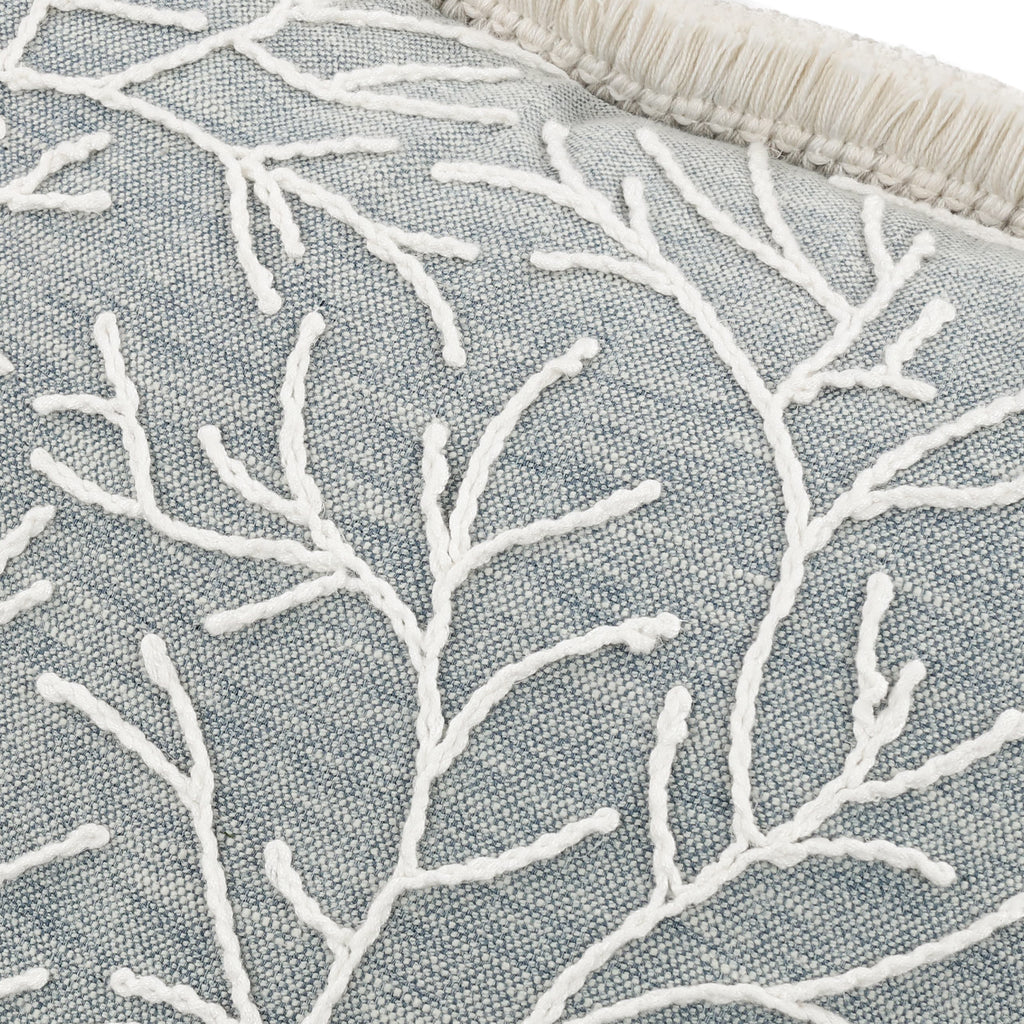 Cerelia 40cm Embroidered Botanical Cushion Baltic Villa Nova