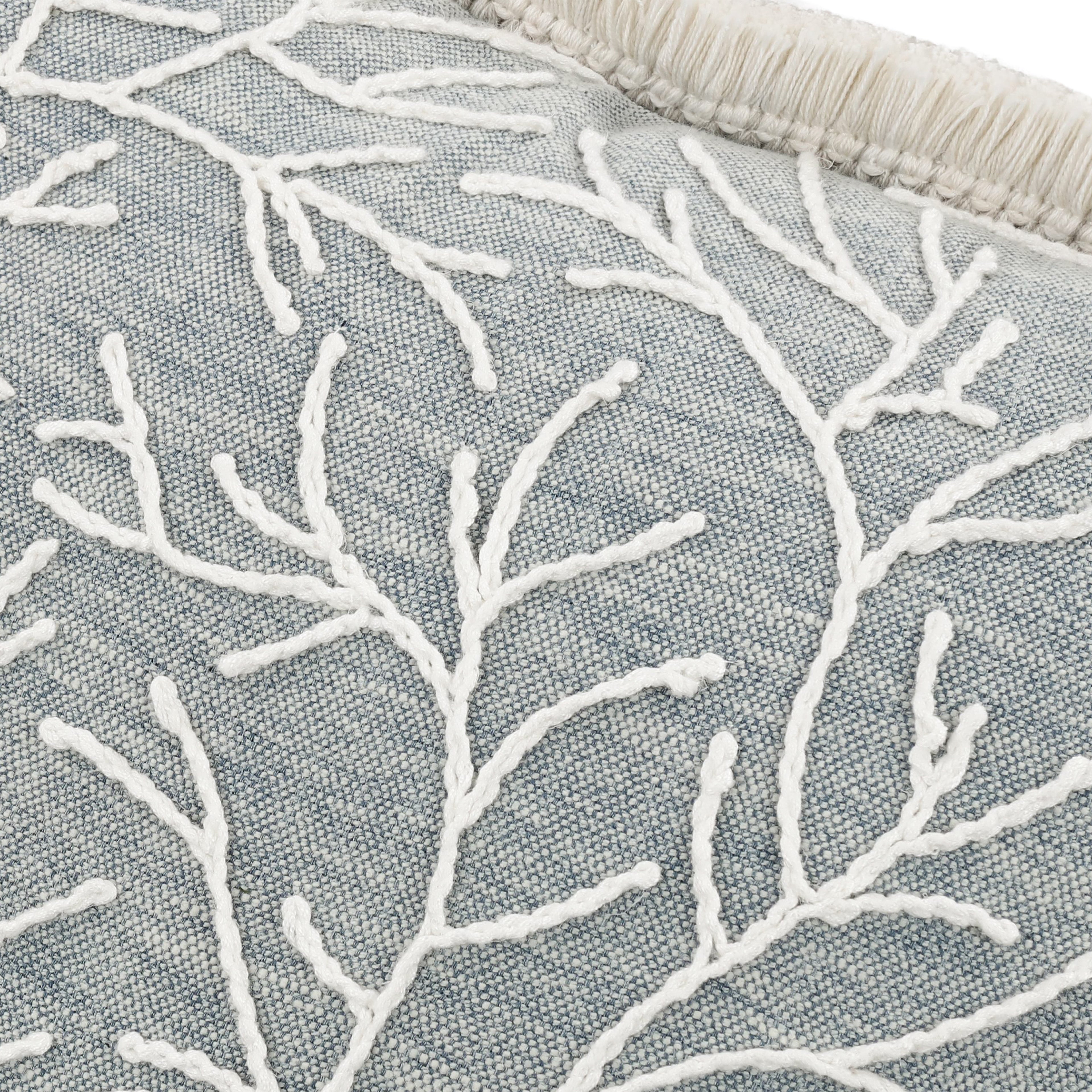 Cerelia 40cm Embroidered Botanical Cushion Baltic Villa Nova