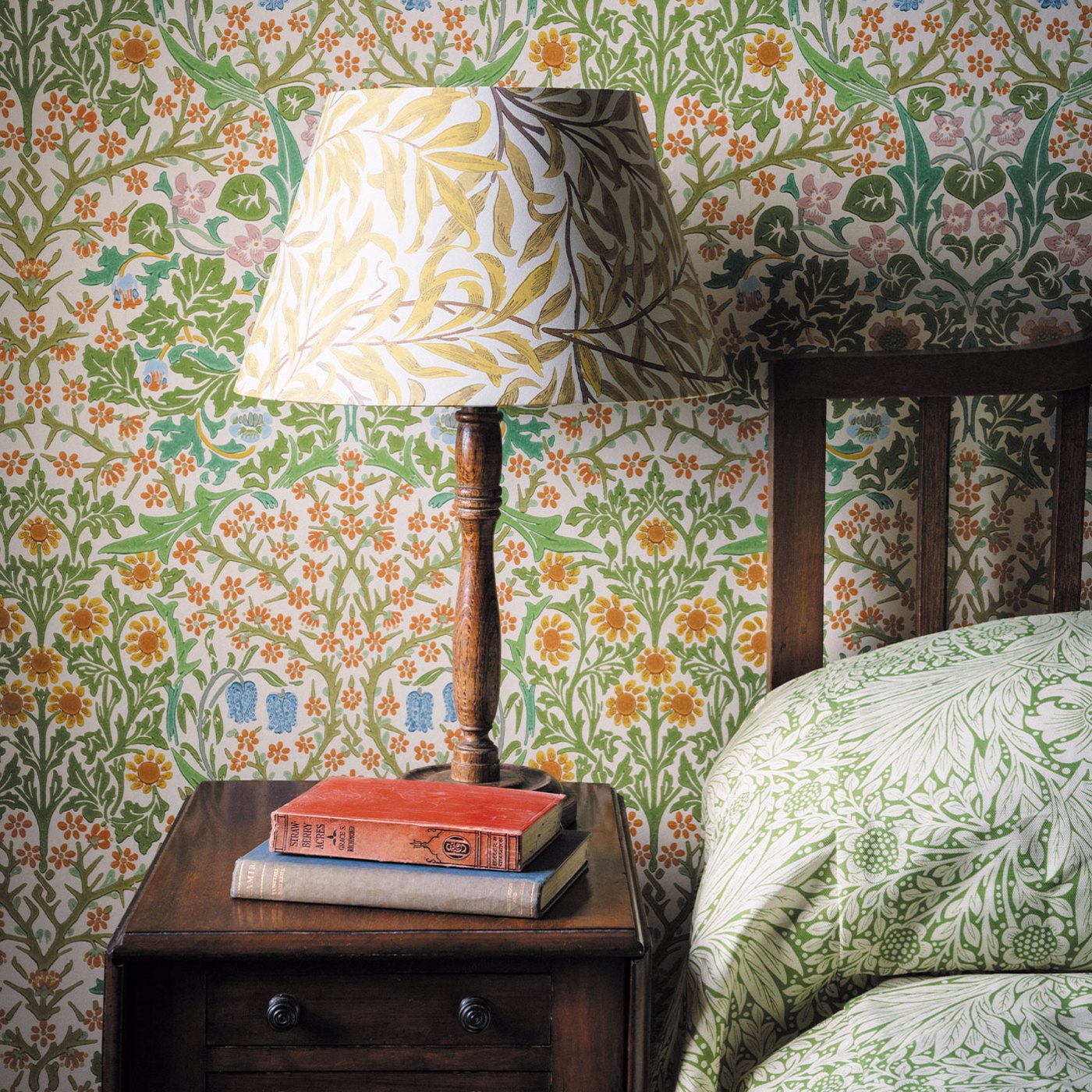Morris & Co Willow Bough Summer Yellow Botanical Wallcovering