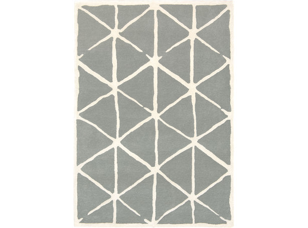 Haldon Hand Tufted Rug Chrome Villa Nova