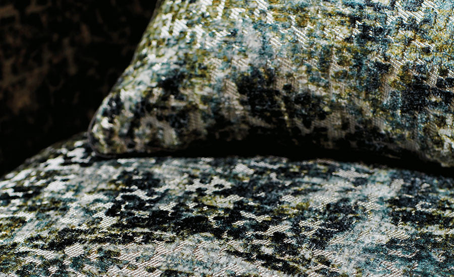 Jacinta Cushion Jasper Jacquard Velvet Black Edition