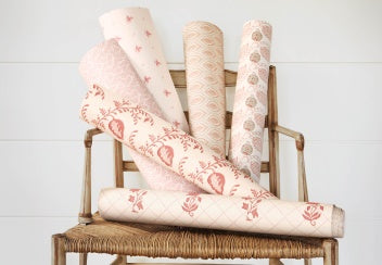 Ashling Pink Wallcovering Colefax and Fowler