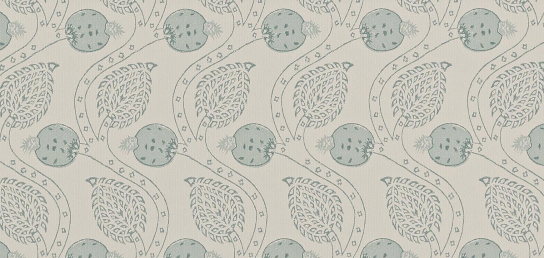 Ashmead Aqua Wallcovering Colefax and Fowler