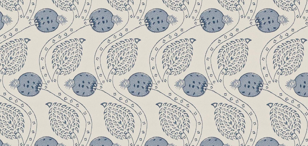 Ashmead Blue Wallcovering Colefax and Fowler