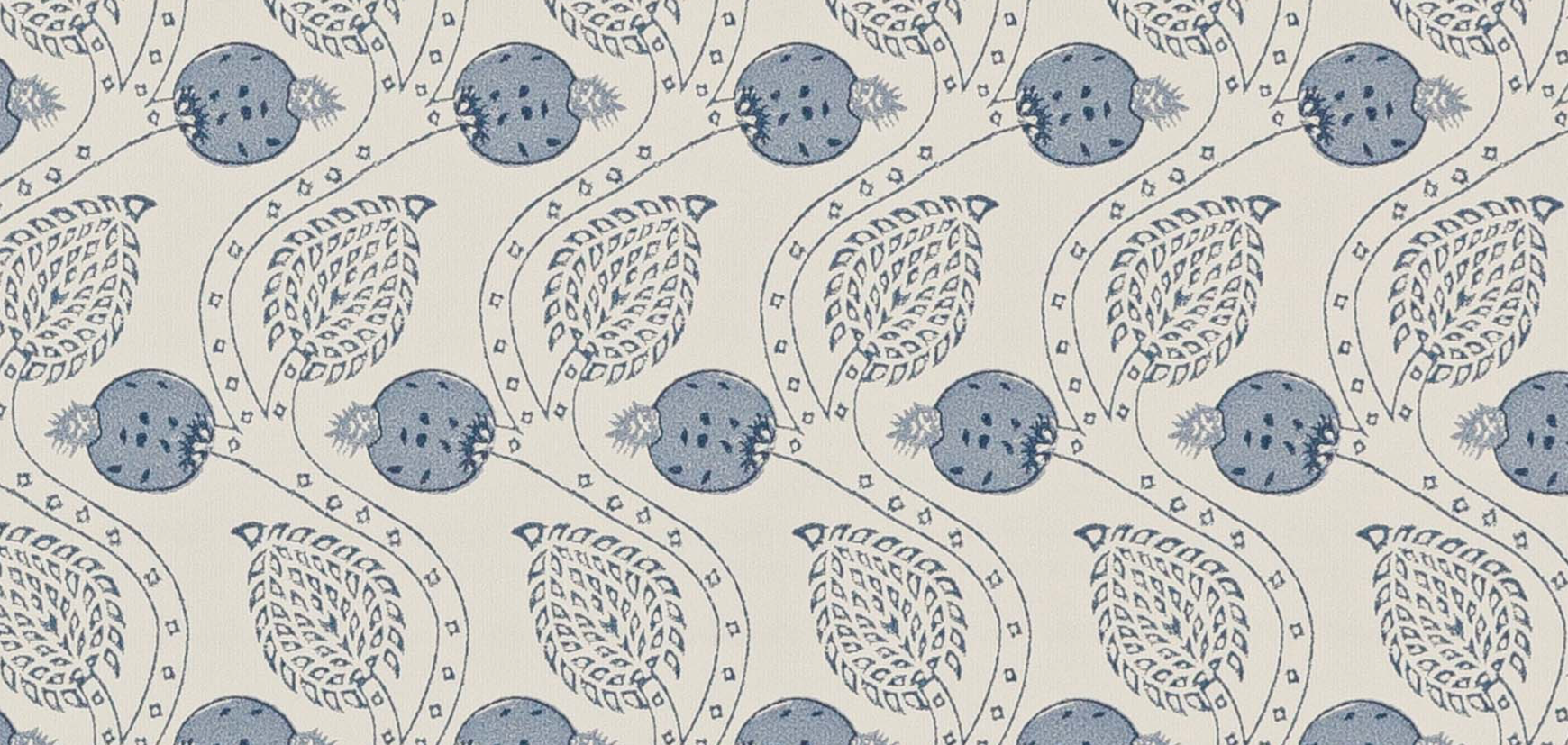 Ashmead Blue Wallcovering Colefax and Fowler