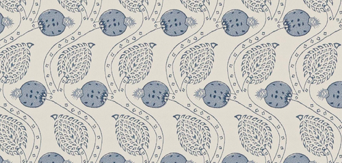 Ashmead Blue Wallcovering Colefax and Fowler