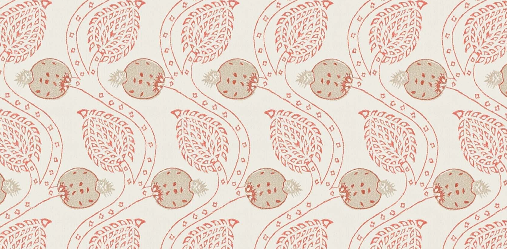 Ashmead Tomato Wallcovering Colefax and Fowler