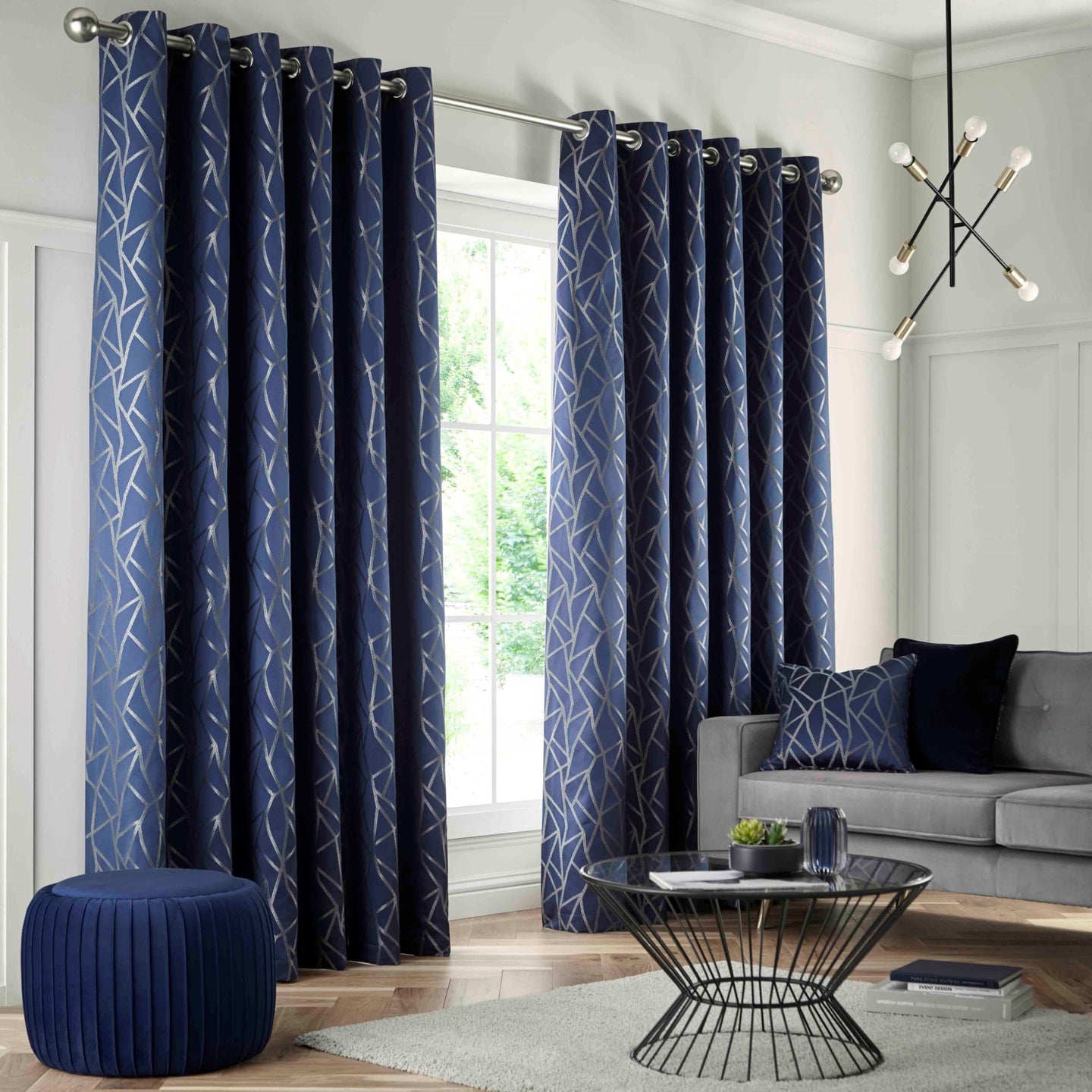 Como Ink Eyelet Curtains by Studio G