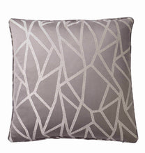 Load image into Gallery viewer, Como Pewter Geometric Cushion
