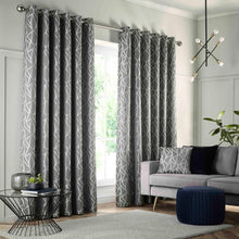 Load image into Gallery viewer, Como Pewter Eyelet Curtains by Studio G
