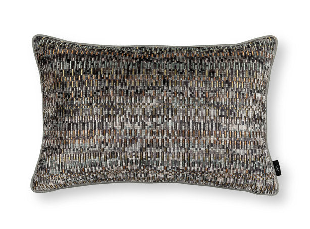 Tiano Cushion Jacquard Velvet Black Edition