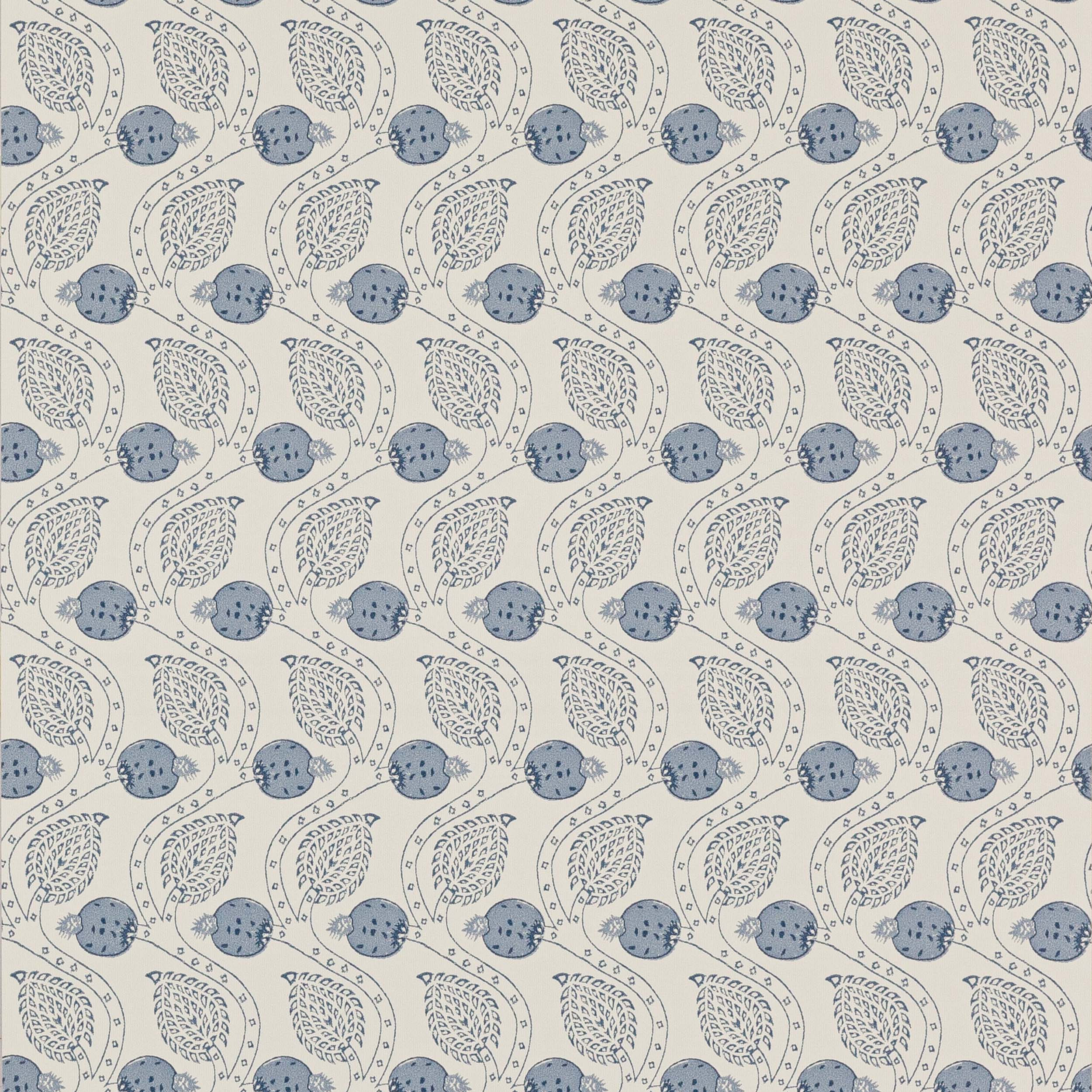 Ashmead Blue Wallcovering Colefax and Fowler